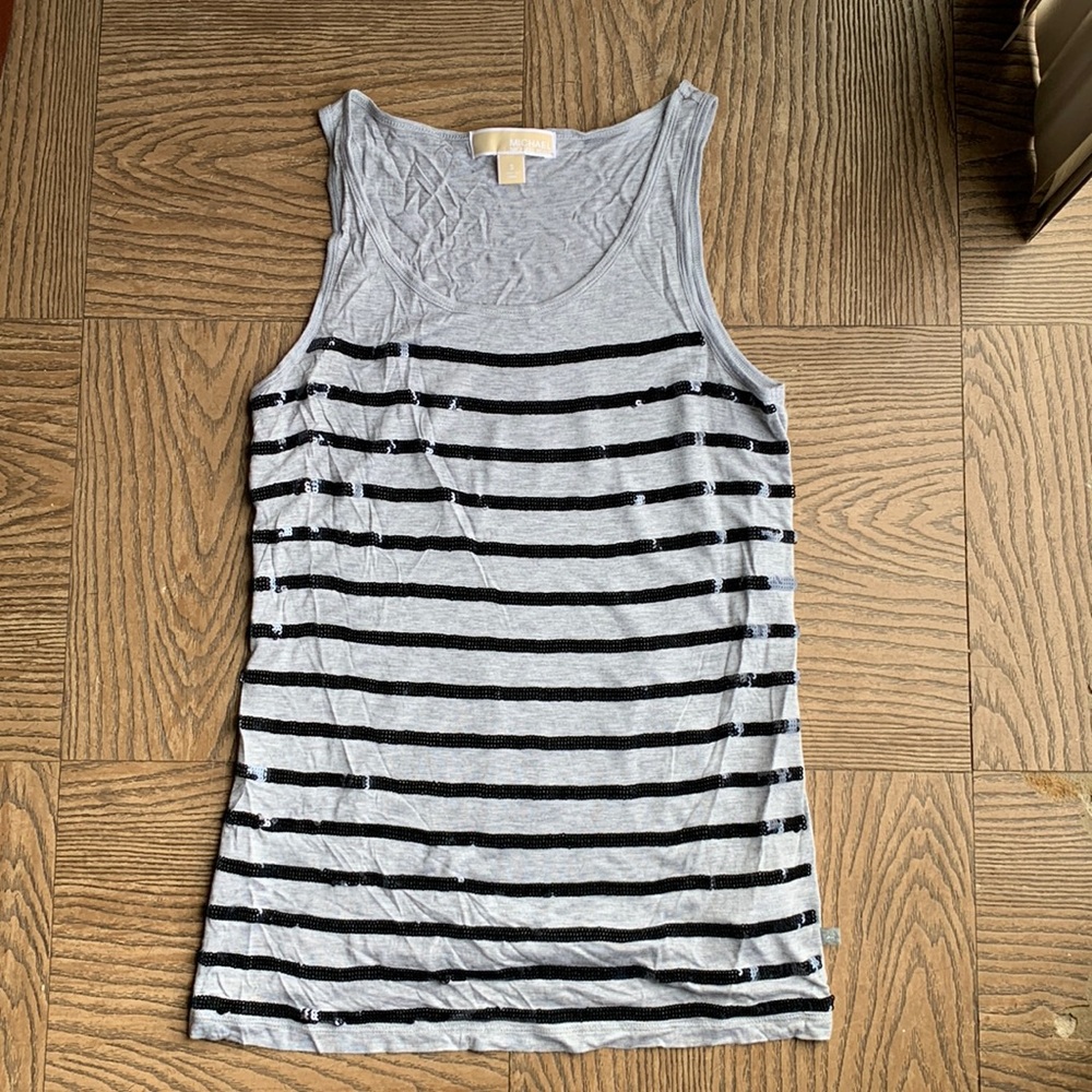 NWOT Michael Kors sequin striped tank top